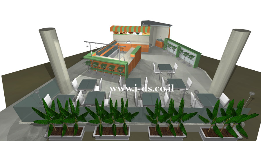 תכנון ועיצוב בית קפה בפתח תקוה. בתהליך בניה. אירנה פטרושקו אדריכלית פנים. עיצוב ותכנון מקומות ציבוריים